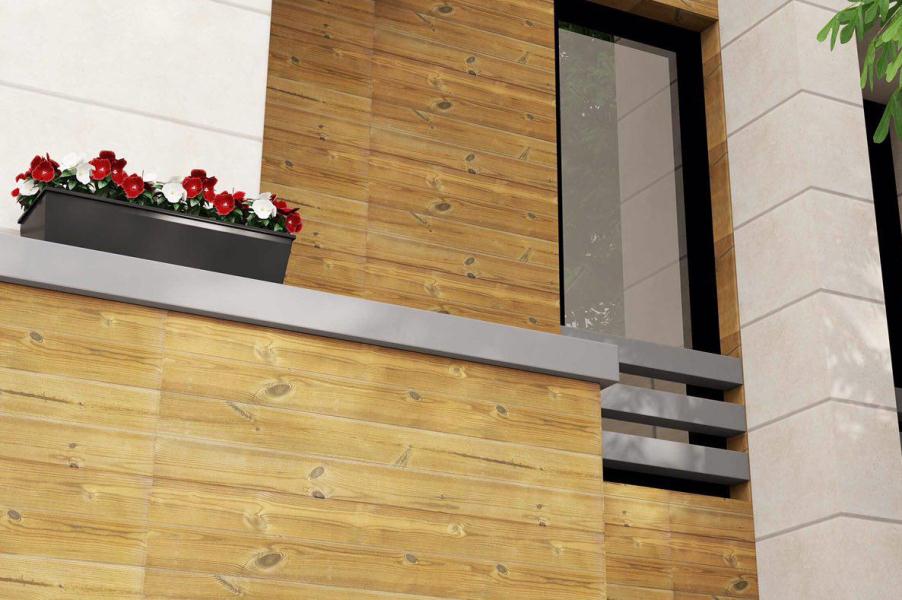 اجرای نمای ضد باران ساختمان با پنل اچ پی ال